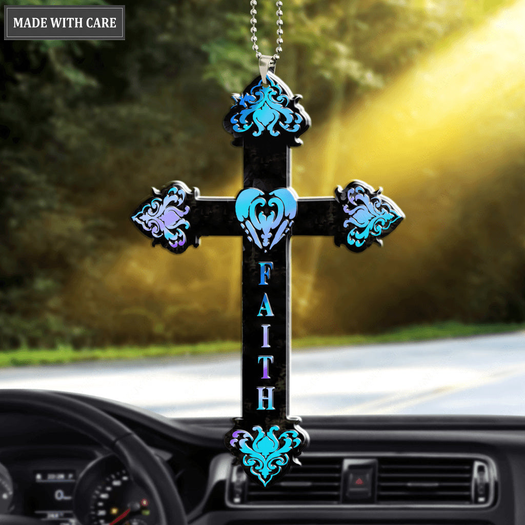 Hologram Faith Cross Ornament
