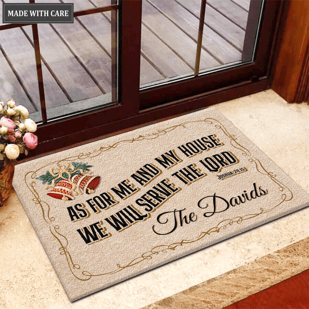 New Personalized As For Me And My House Doormat