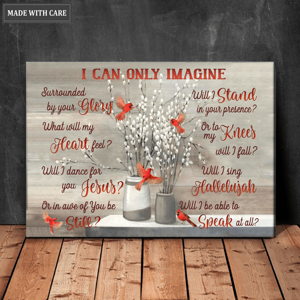 Red Bird Serving God Wall Art