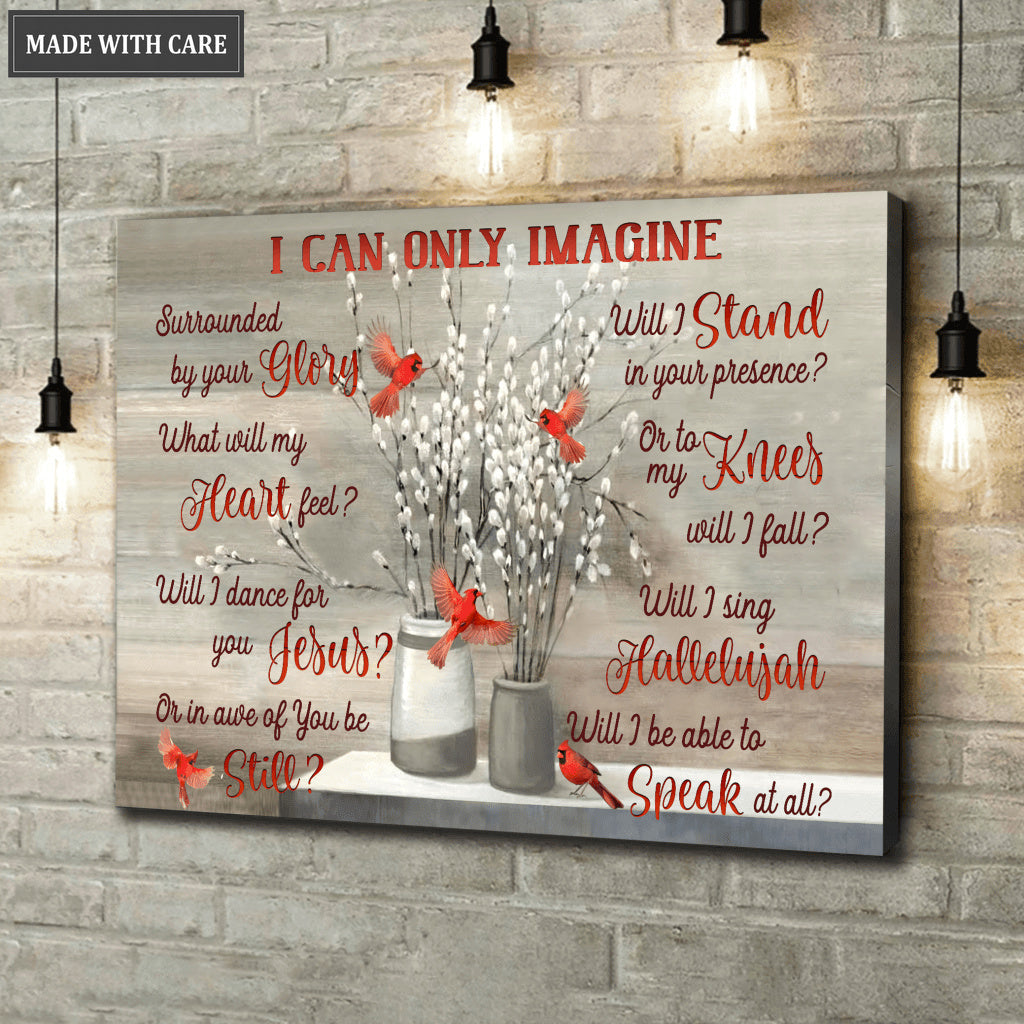 Red Bird Serving God Wall Art