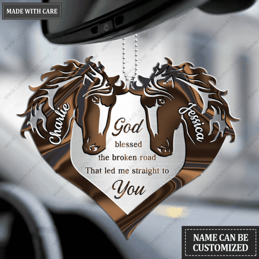 Animal Couple God Blessed Personalized Ornament - Buy 2 Only 18.99$