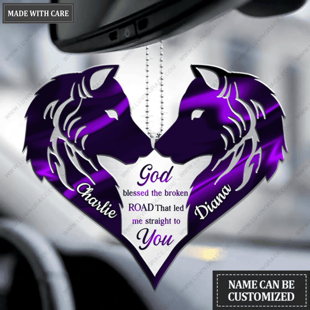 Animal Couple God Blessed Personalized Ornament - Buy 2 Only 18.99$
