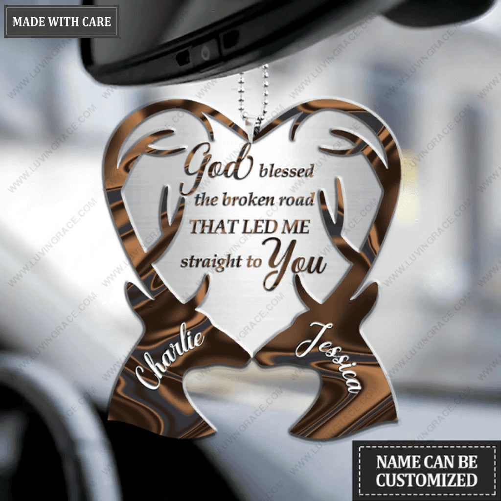 Animal Couple God Blessed Personalized Ornament - Buy 2 Only 18.99$