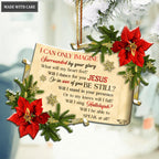 Poinsettia And Song Lyrics Ornament