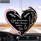 Hook And Antler Heart God Blessed Personalized Ornament
