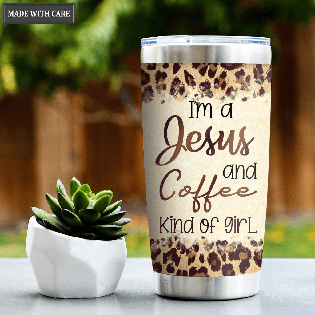Jesus And Coffee Kind Of Girl Personalized Tumbler