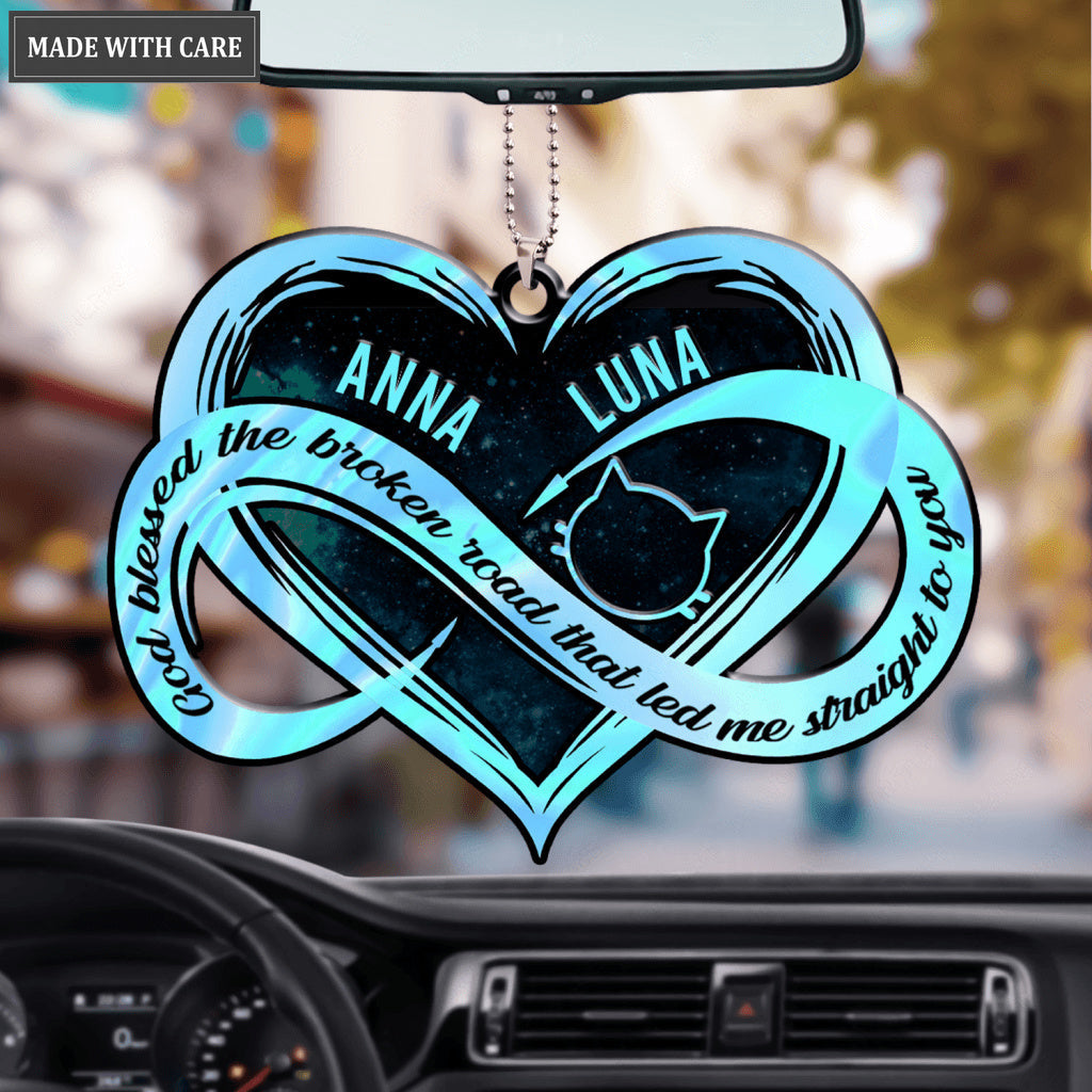 Personalized Cat Lovers Hologram Infinity Memorial Ornament