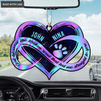 Personalized Dog Lovers Hologram Infinity Heart Ornament