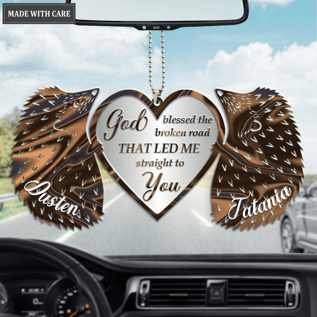 Hedgehog Couple God Blessed Personalized Ornament