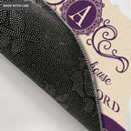 We Will Serve The Lord Purple And Tan Personalized Doormat