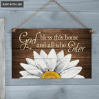 Bless This Home Wood Rectangle Sign