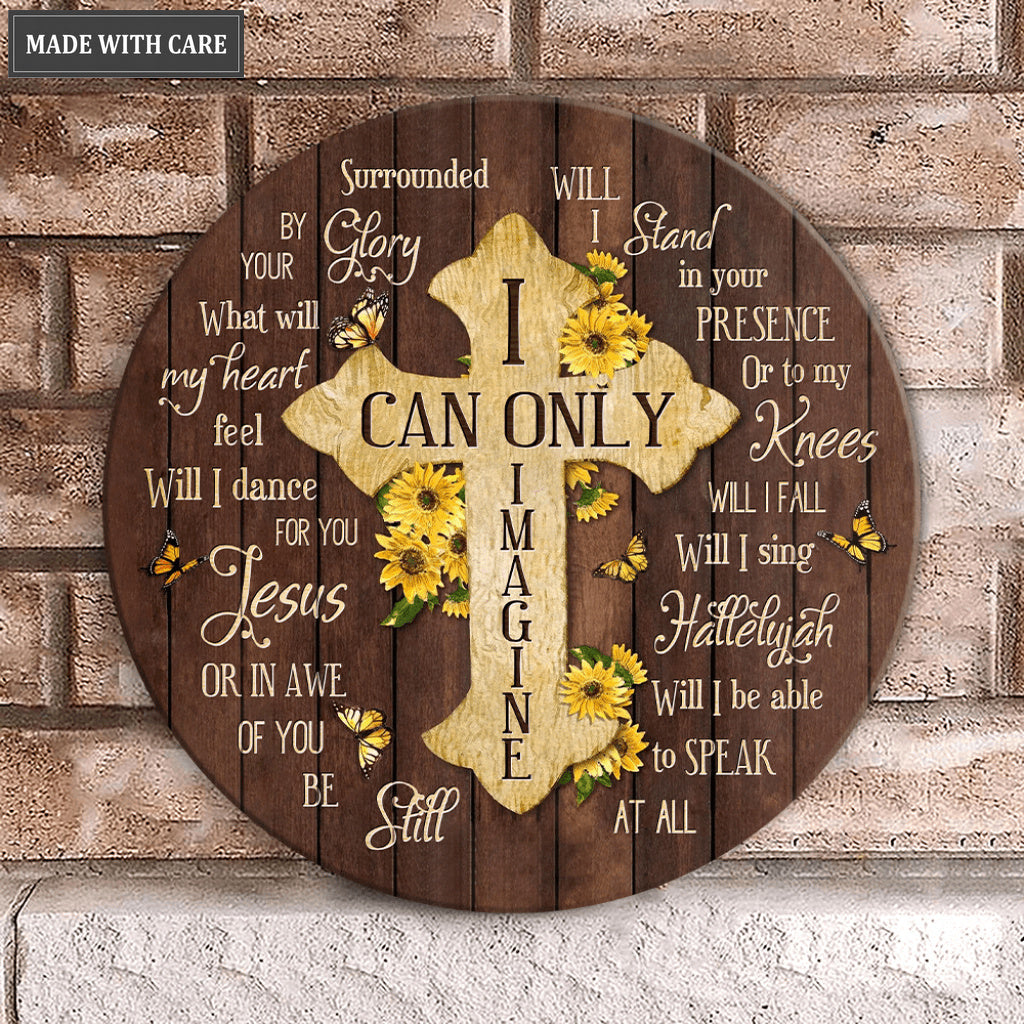 Sunflower Cross By Glory Wood Circle Sign