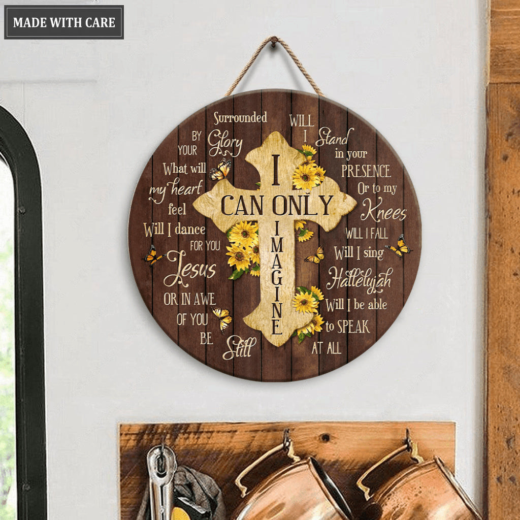 Sunflower Cross By Glory Wood Circle Sign
