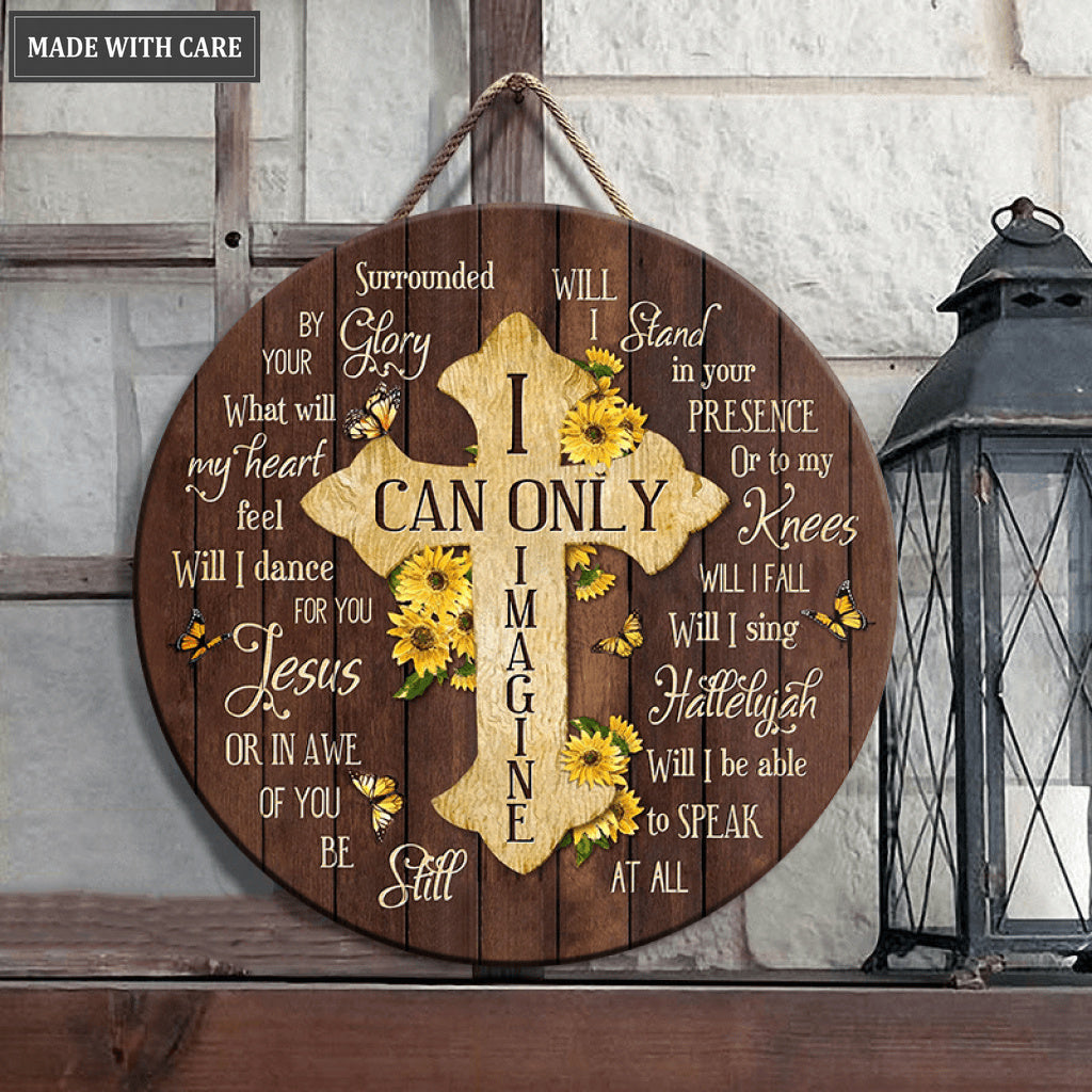 Sunflower Cross By Glory Wood Circle Sign