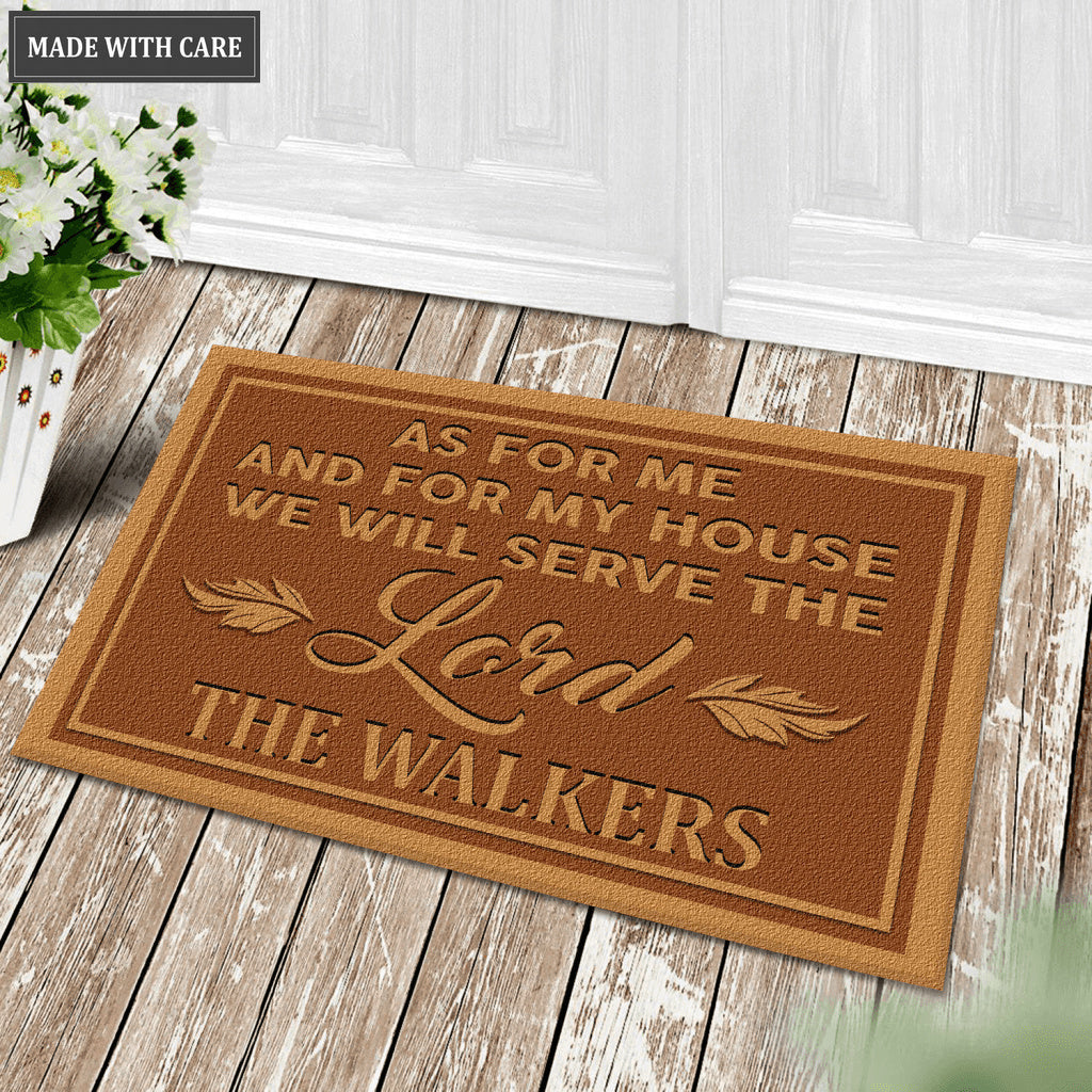 As For Me And For My House Personalized Doormat