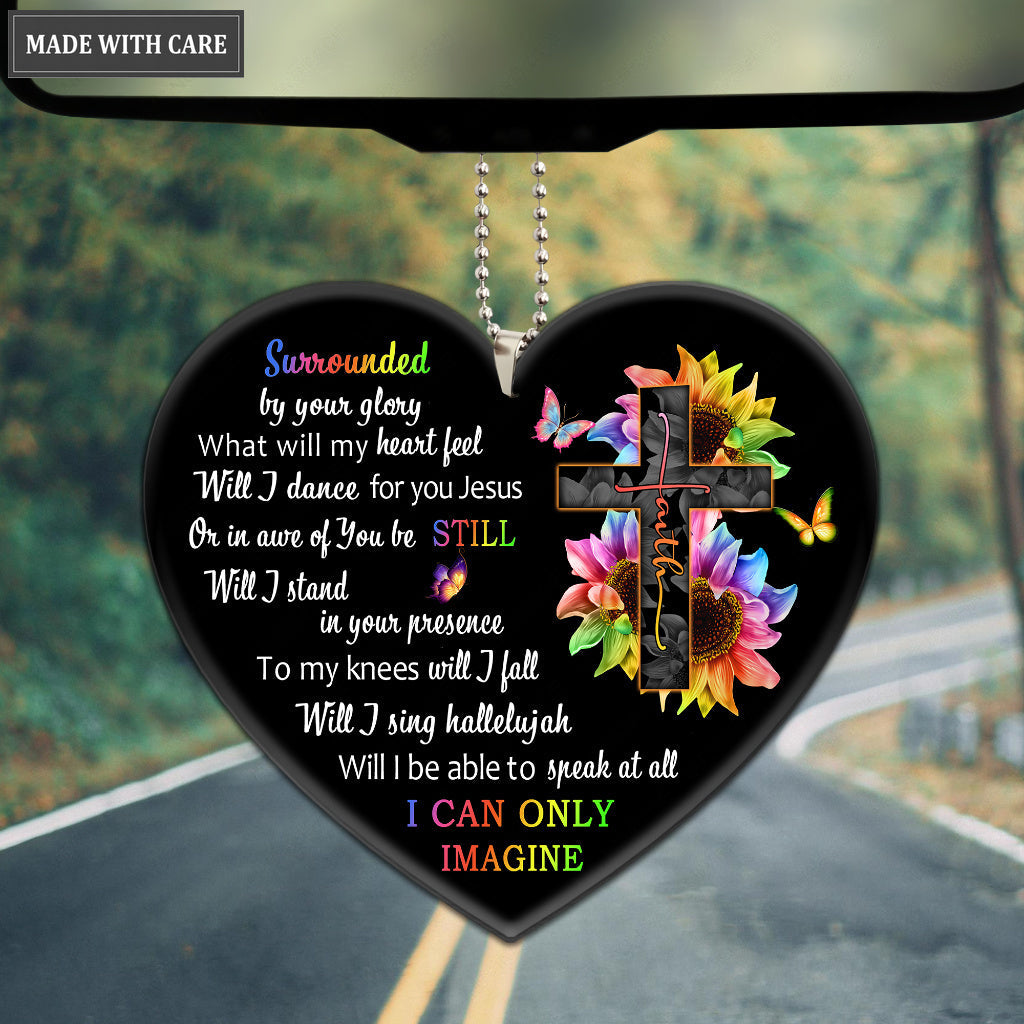 Colorful Cross By Glory Heart Ornament