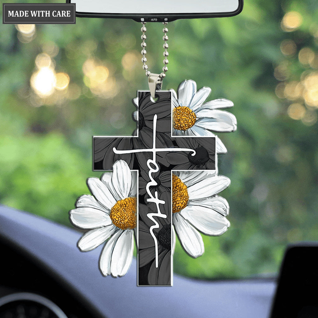 Faith Daisy Car Hanging Ornament