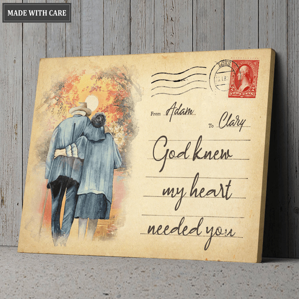 God Knew My Heart Needed You Personalized Wall Art