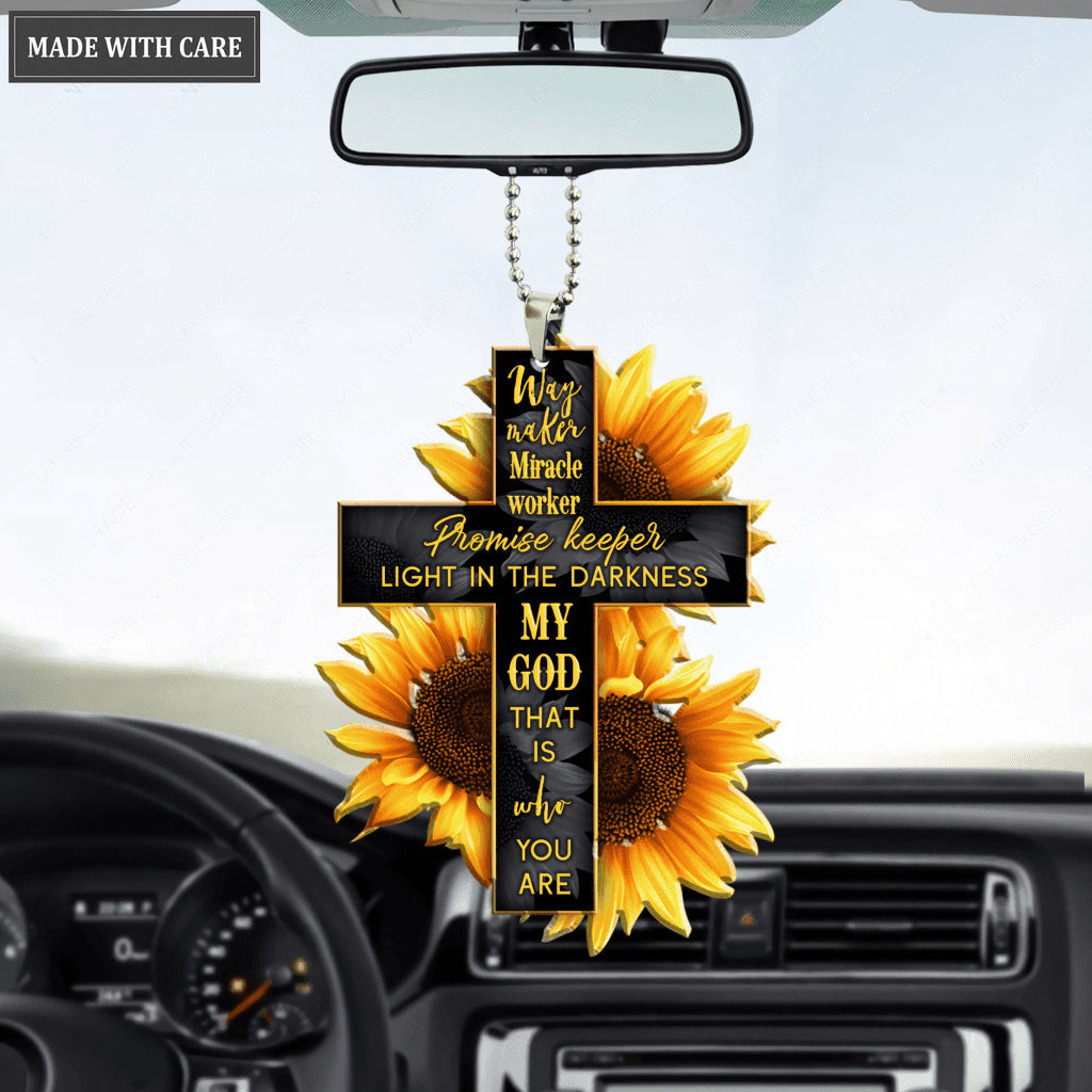 Sunflower Cross Way Maker Ornament
