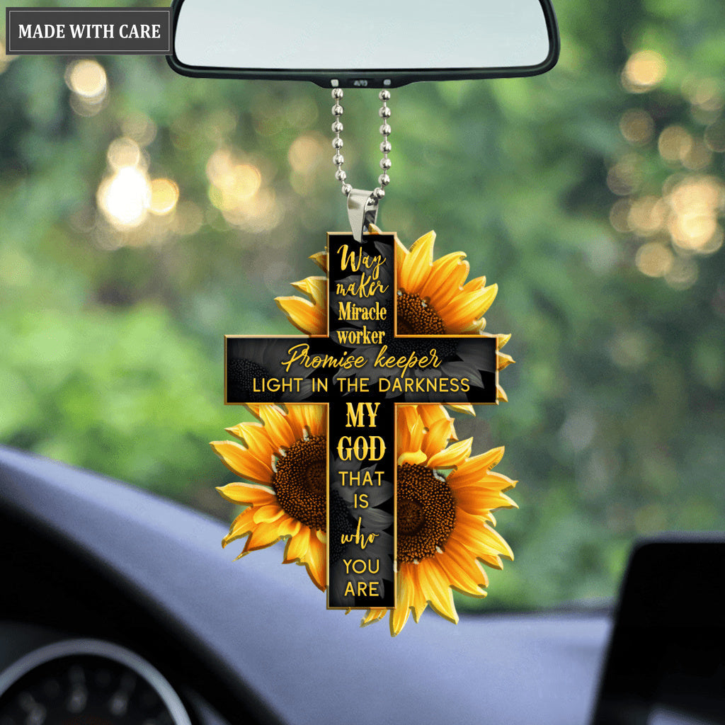 Sunflower Cross Way Maker Ornament