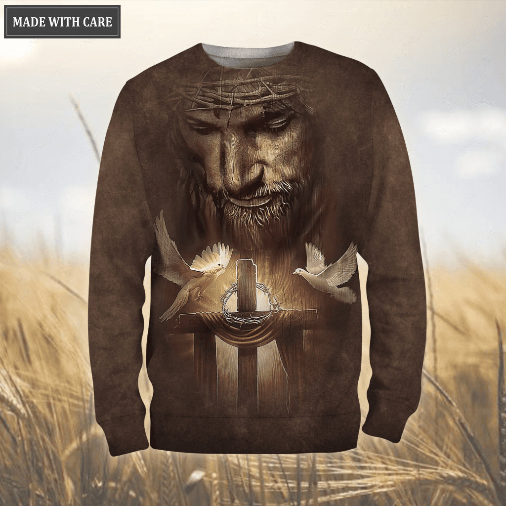 Christ Jesus Dove Cross Walk By Faith Not By Sight Hoodie