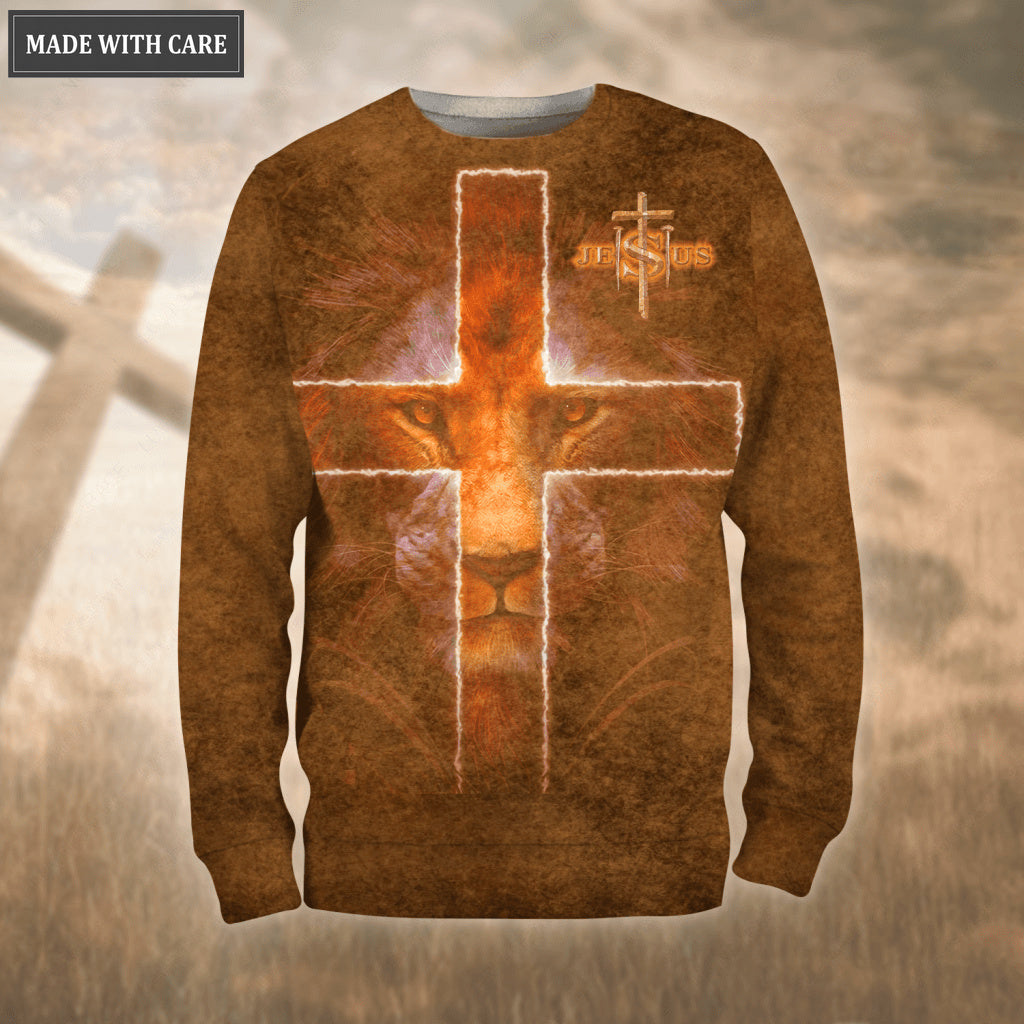 Jesus Cross Lion Let Your Faith Be Bigger Than Your Fear Hoodie