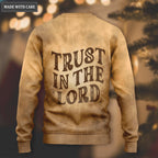 Vintage Jesus Cross Trust In The Lord Wool Sweatshirt