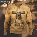 Vintage Jesus Cross Trust In The Lord Wool Sweatshirt