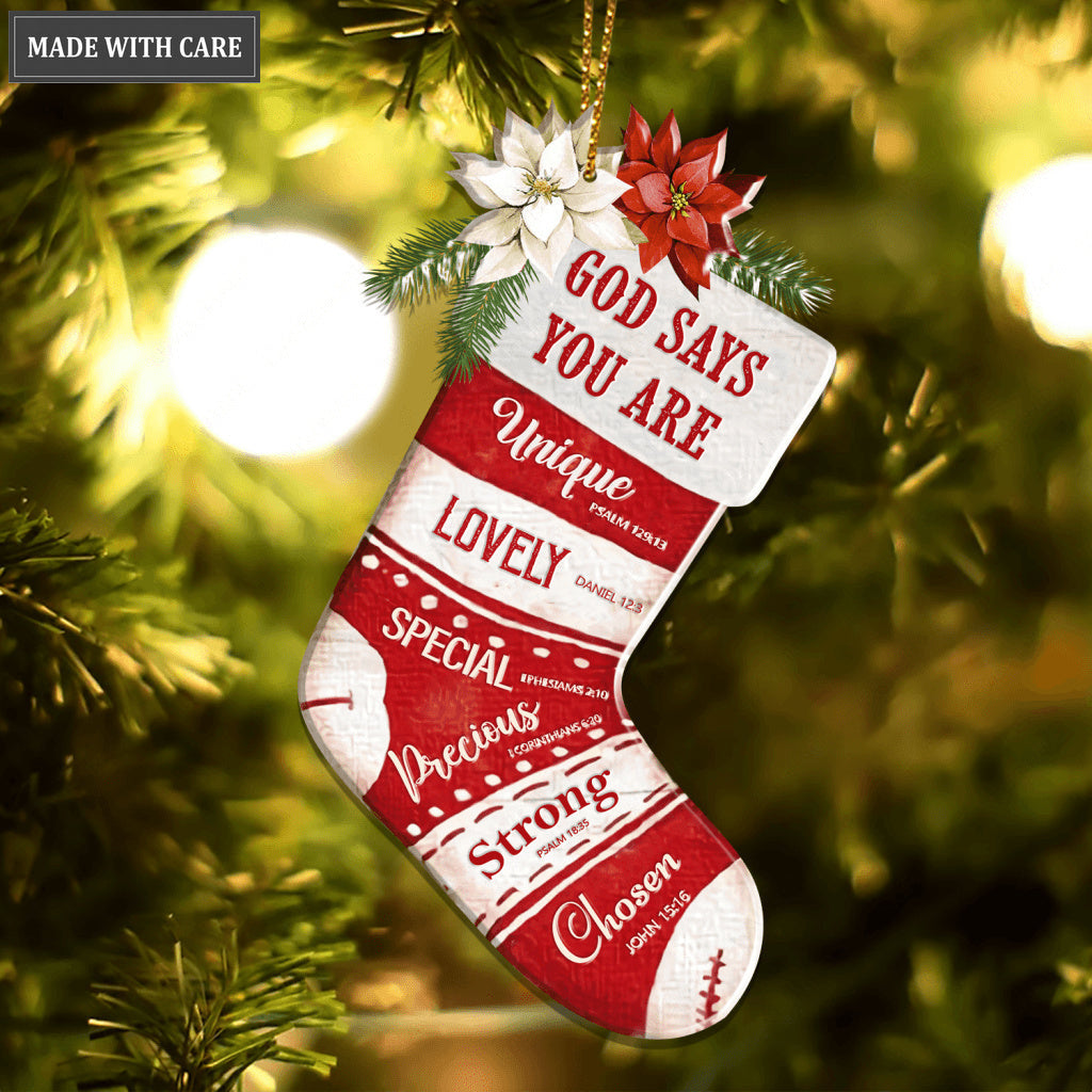 Christmas Socks God Says You Are Ornament