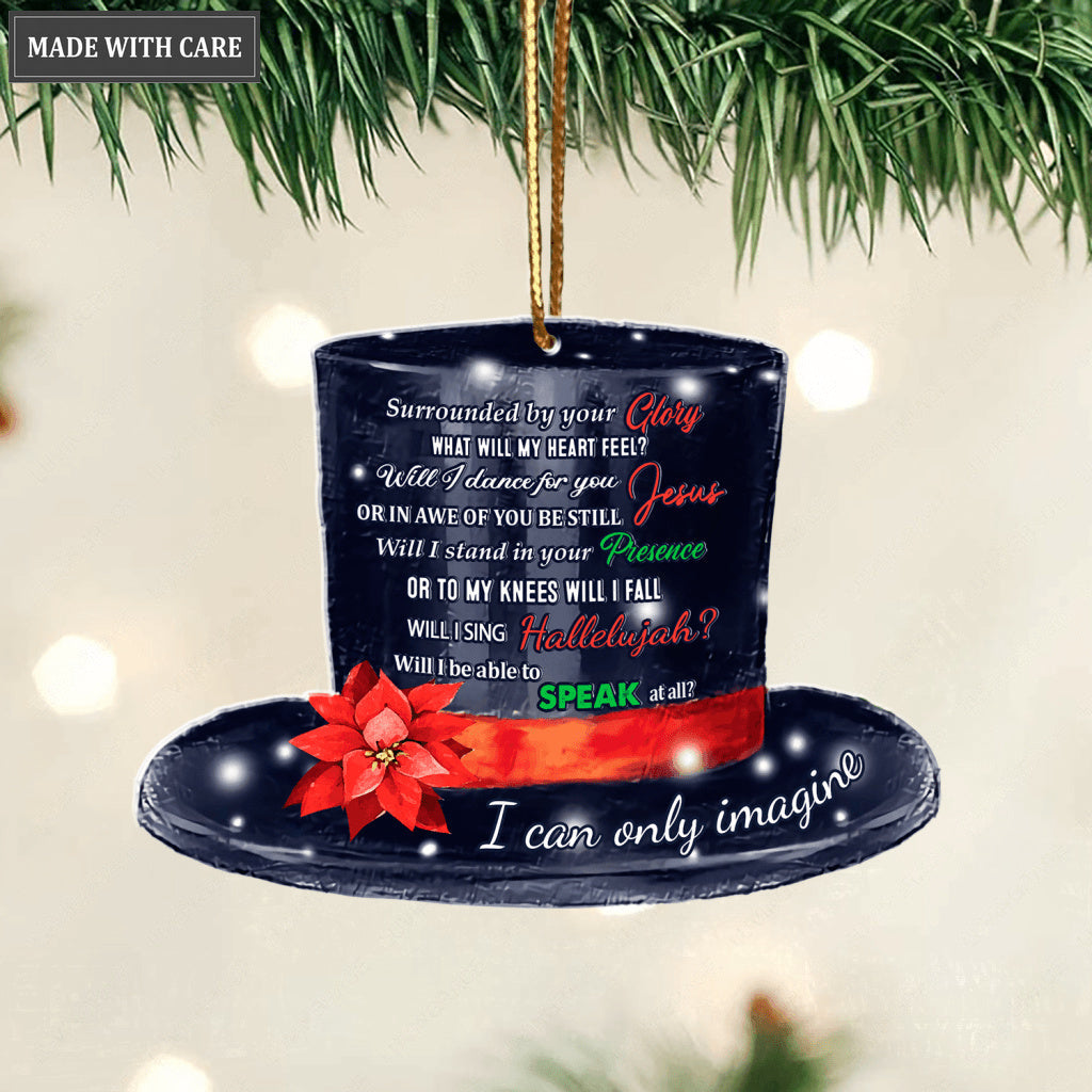 Snowman Hat Surrounded By Glory Ornament