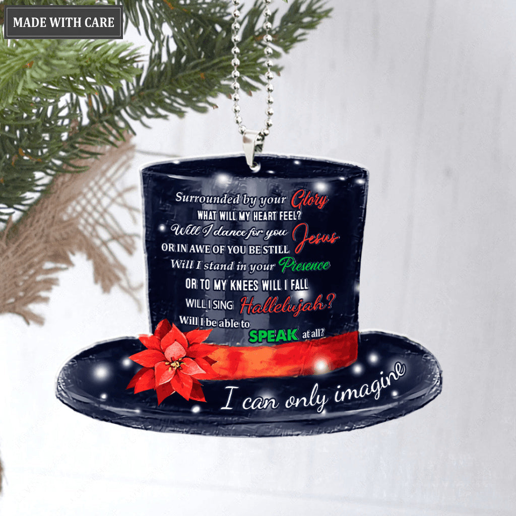 Snowman Hat Surrounded By Glory Ornament