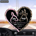 Personalized Deer Heart Doe Buck God Blessed Ornament