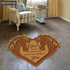 Personalized Couple Horse God Blessed Shaped Doormat