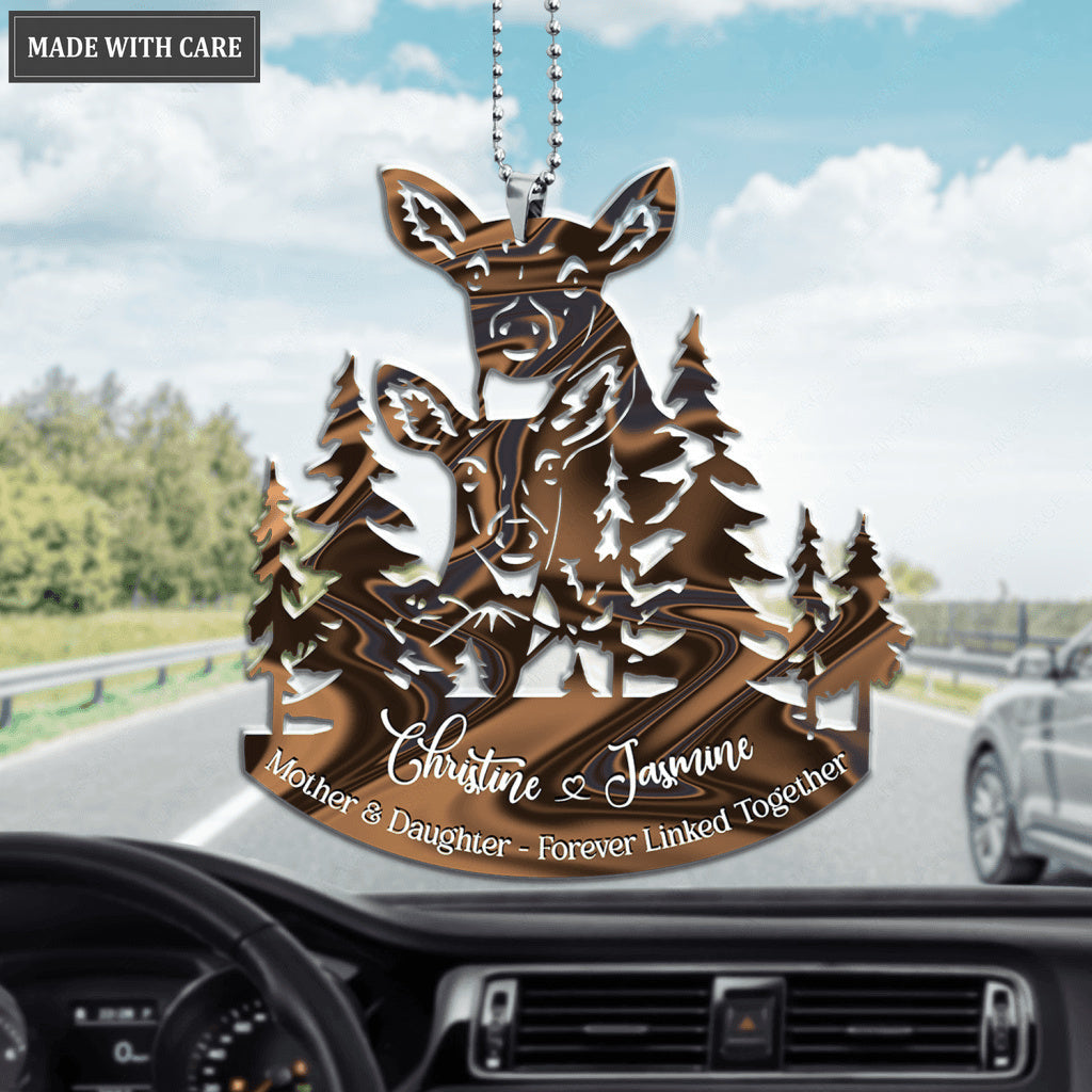 Forest Deer Mother And Daughter Personalized Ornament