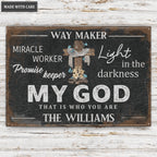 Personalized Flower Way Maker Metal Rectangle Sign