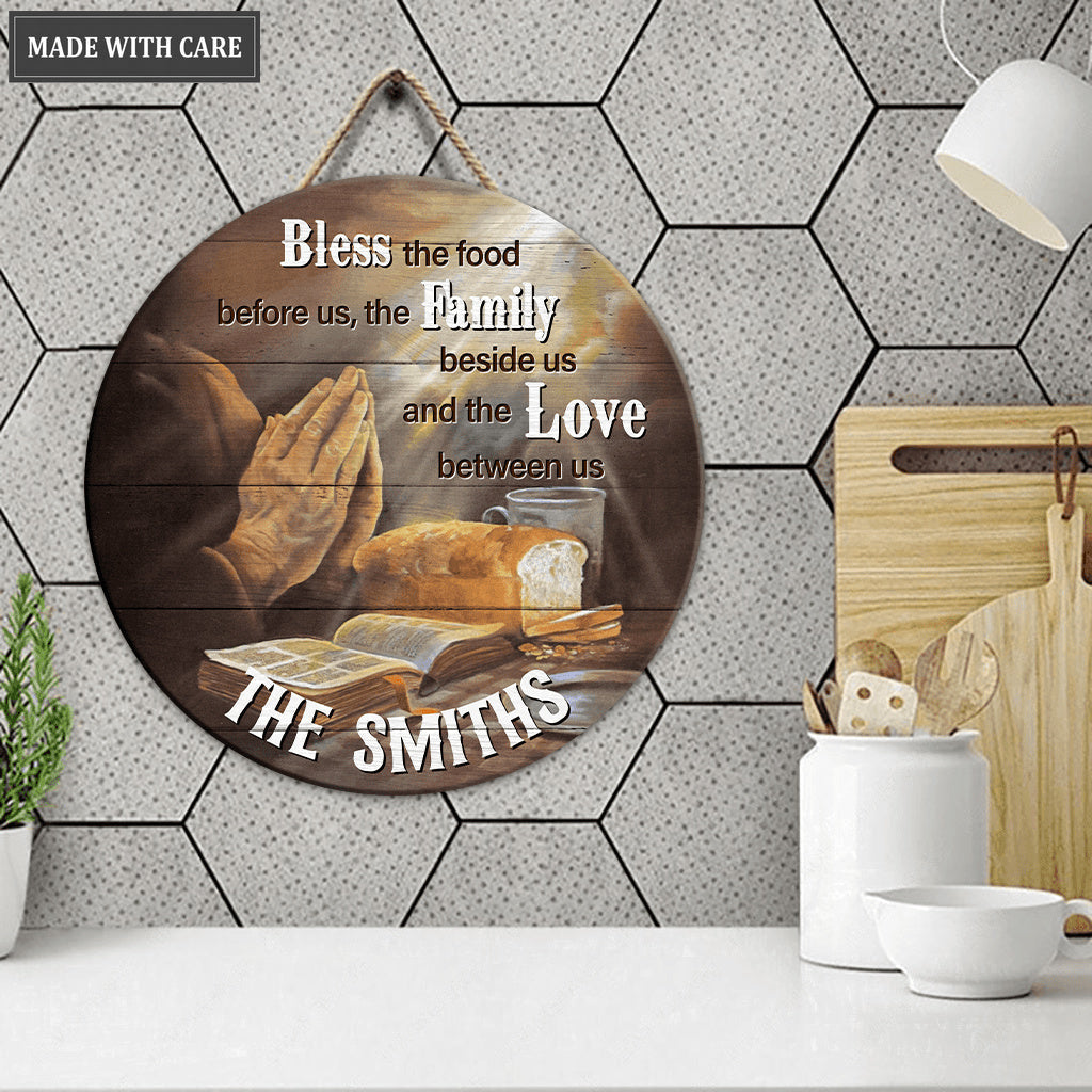 Personalized Morning Prayer Wood Circle Sign