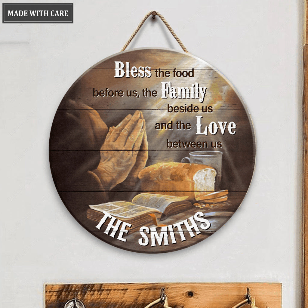 Personalized Morning Prayer Wood Circle Sign