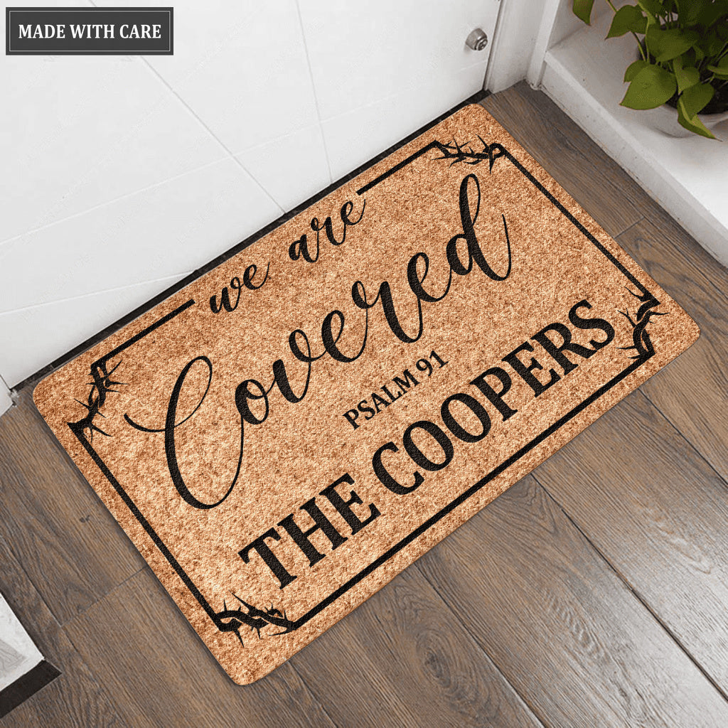 Personalized We Are Covered Doormat