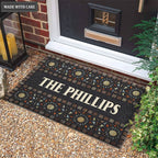 Luvingrace M28 Elegant Monogram Collection Family Name Personalized Doormat