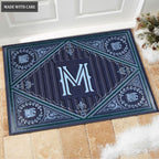 Luvingrace M29 Vintage Monogram The First Letter of Family Name Personalized Doormat