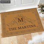 Luvingrace M31 Decorative Monogram Collection Family Name Personalized Doormat
