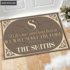 Printfamily M32 Decorative Monogram Collection As For My House Personalized Doormat