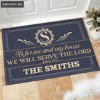 Printfamily M33 Elegant Monogram Collection As For My House Personalized Doormat
