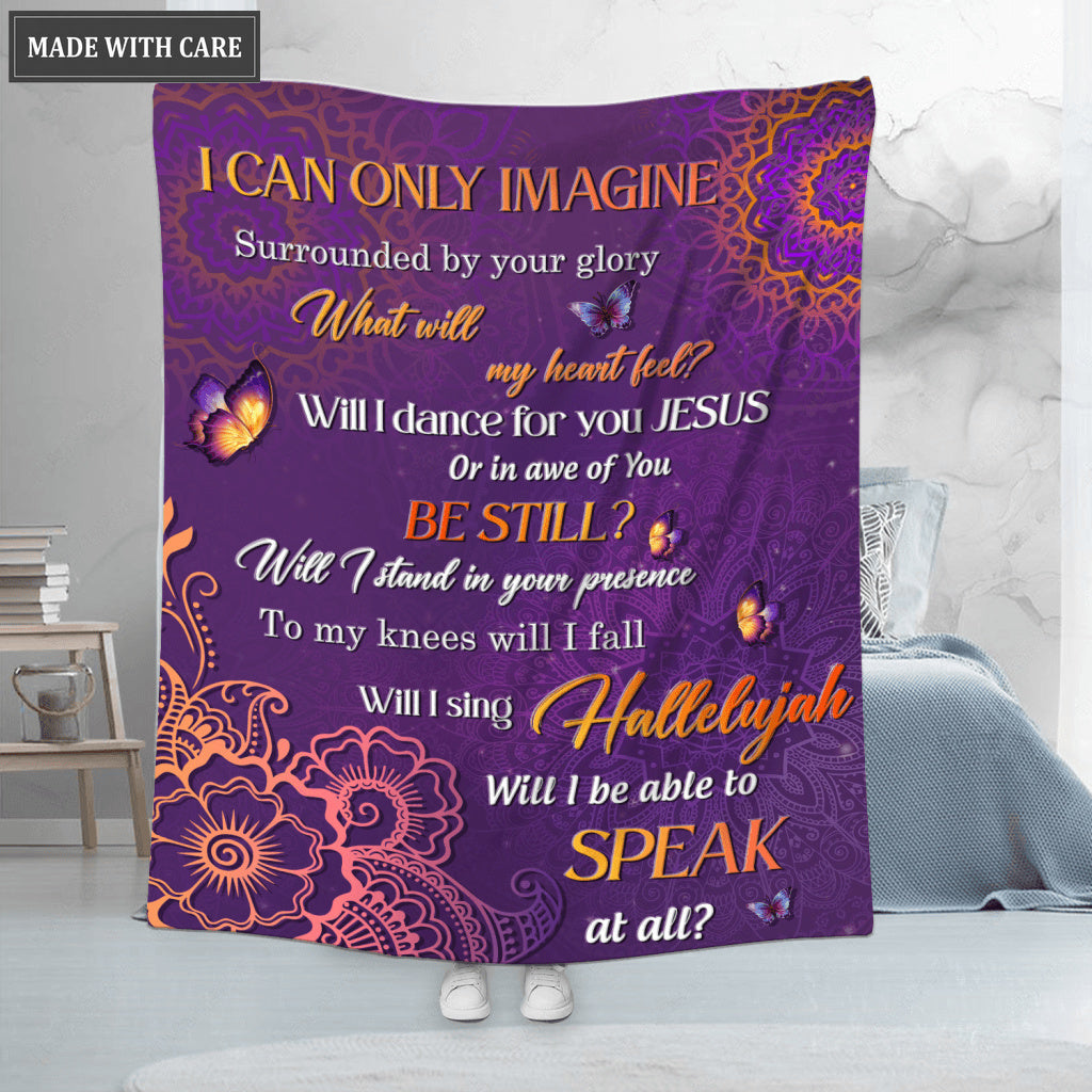 Butterfly Floral I Can Only Imagine Blanket