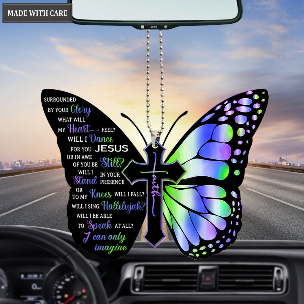 Dance For Jesus Butterfly Cross Faith Ornament