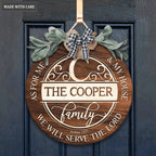 Personalized Monogram Serve The Lord Circle Sign