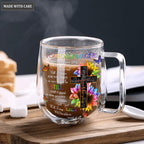 Rainbow FLower Cross By Glory Doubled-Wall Glass Mug
