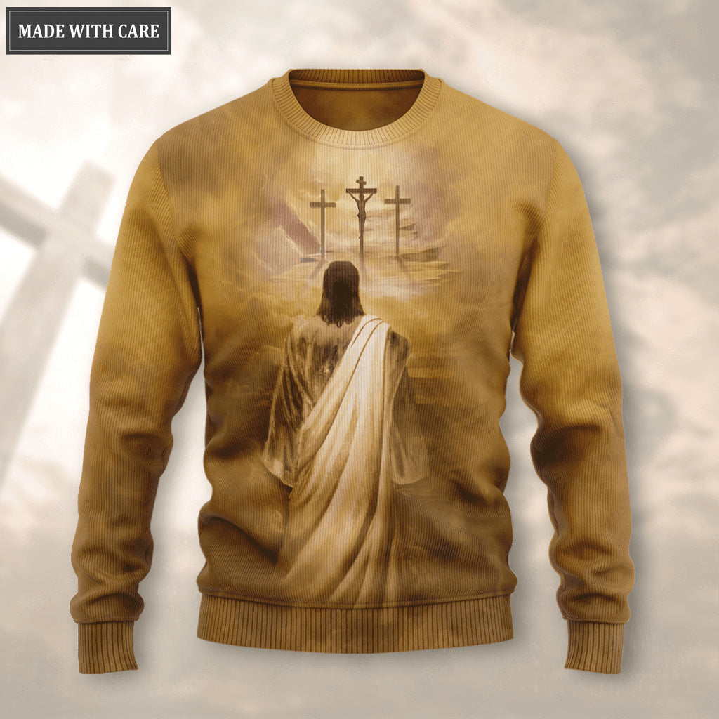 Cross Jesus Way Maker Miracle Worker Wool Sweatshirt