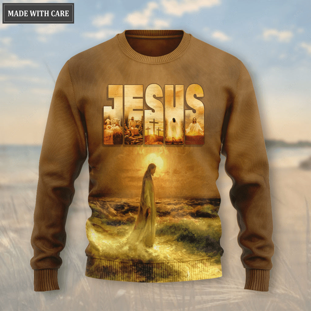 Jesus Art Way Maker Miracle Worker Wool Sweatshirt
