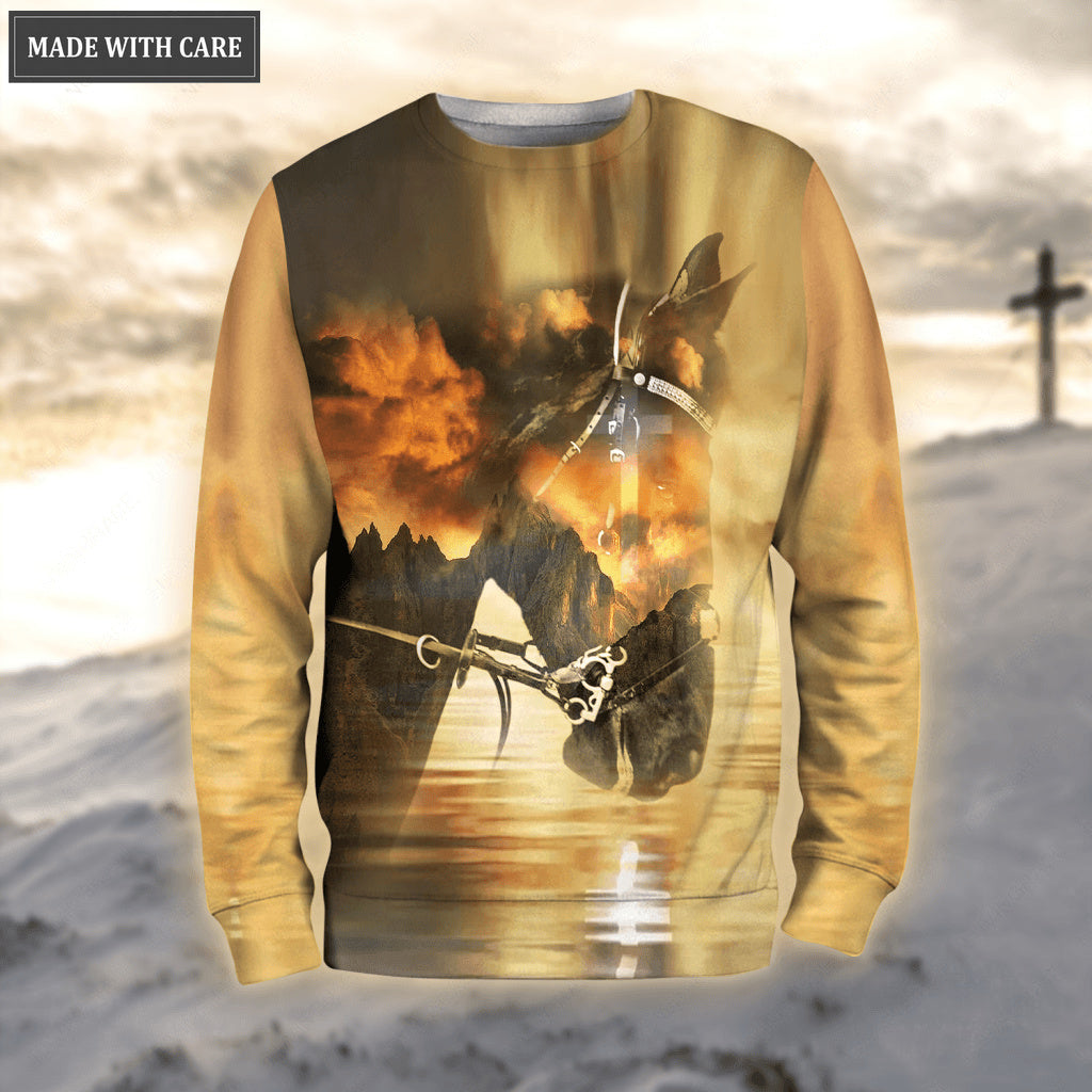 Jesus Cross Horse Faith Over Fear Hoodie